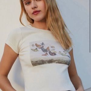 RARE Brandy Melville Butterfly Flight Top